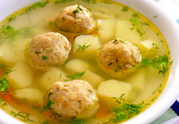 Суп картофельный с фрикадельками